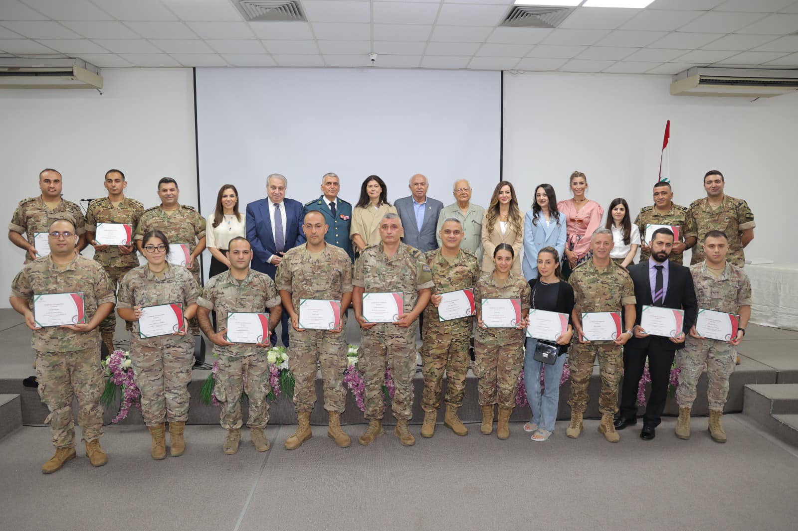 Certificate Ceremony for Lebanese Army Trainees